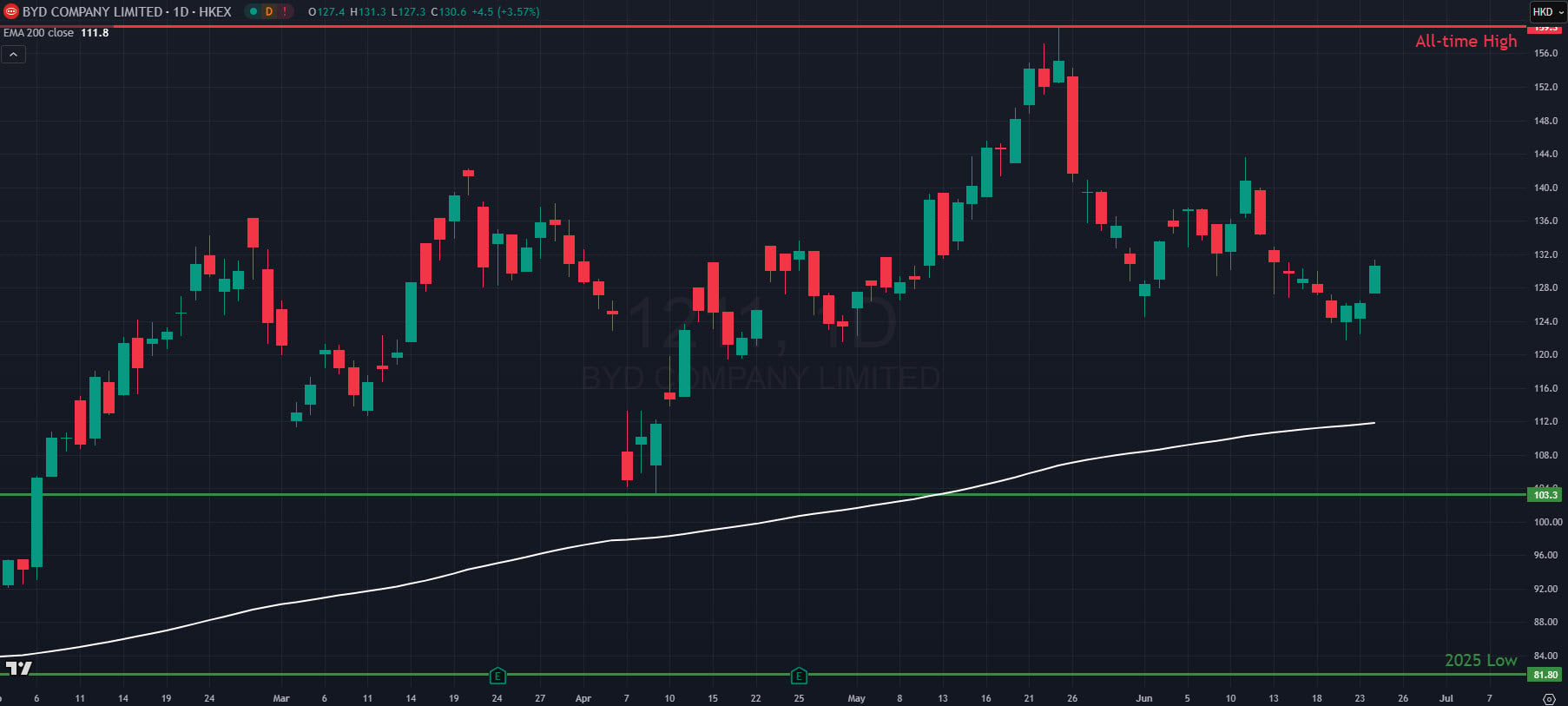 Shares of BYD rise in 2025 on strong EV demand